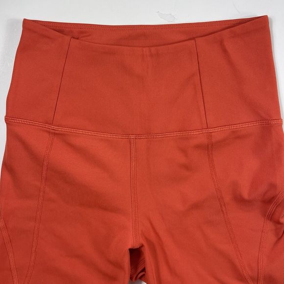 Girlfriend Collective Orange Biker Shorts Women Extra Small Athletic Activewear - Picture 2 of 12